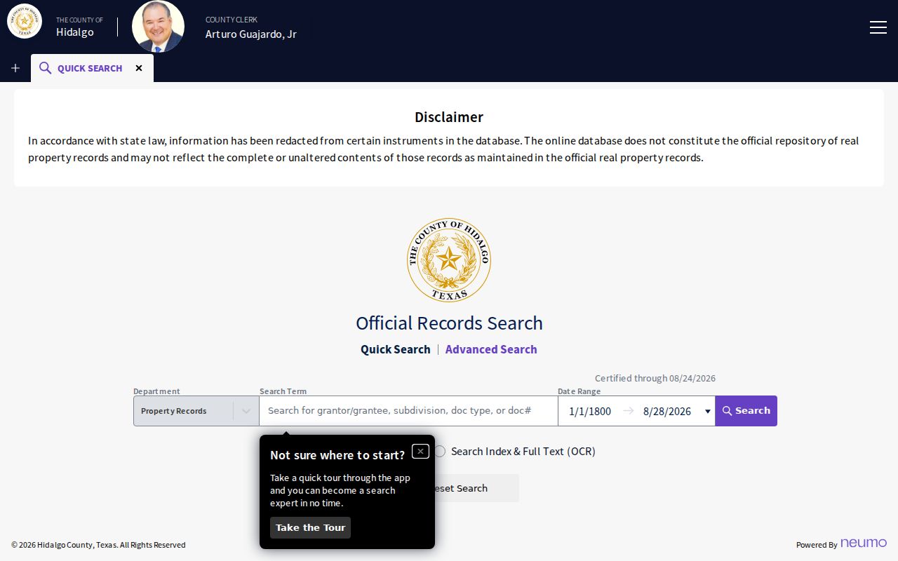 McAllen residents directory Hidalgo County official deed records search